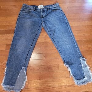 One Teaspoon raw edge distressed hem jeans 27 R anthropologie brand aussie jeans
